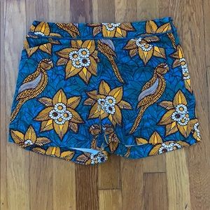 Anthropologie Tropical Print Shorts